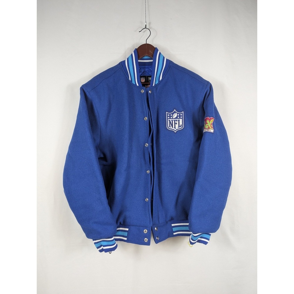2025 NFL Super Bowl LIX New Orleans JH Design Wool Heavy Coat Sz L Football 3062 - Picture 2 of 10